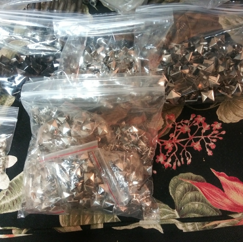Bag of assorted studs and spikes
